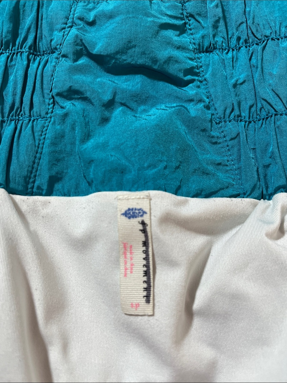 FP Movement High-Waist Teal Shorts - Elastic Smocked Waist S - Picture 3 of 7